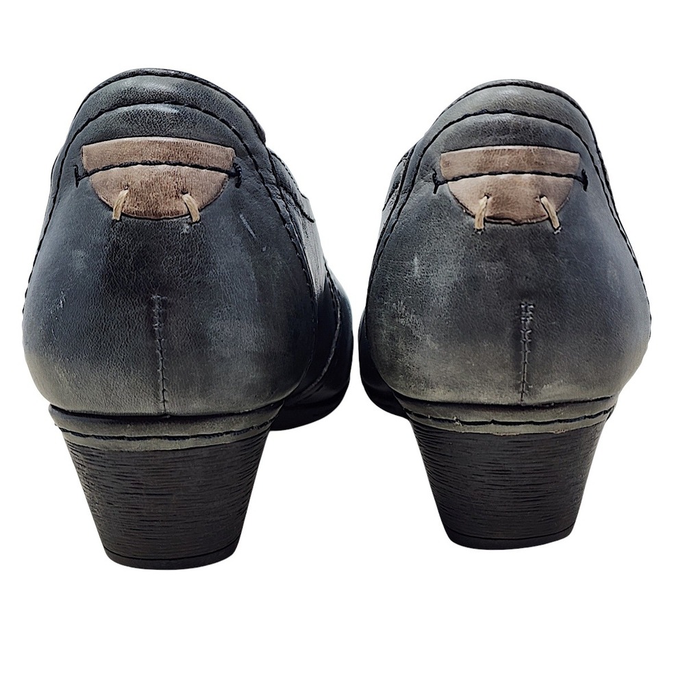 Rockport Adele Booties 8 Women Slate Gray Leather Ruched Slip On Career Comfort - Picture 5 of 12